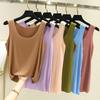 Женская бесшовная майка из модала - Весенне-летняя безрукавная базовая майка с круглым вырезом и универсальная верхняя одежда