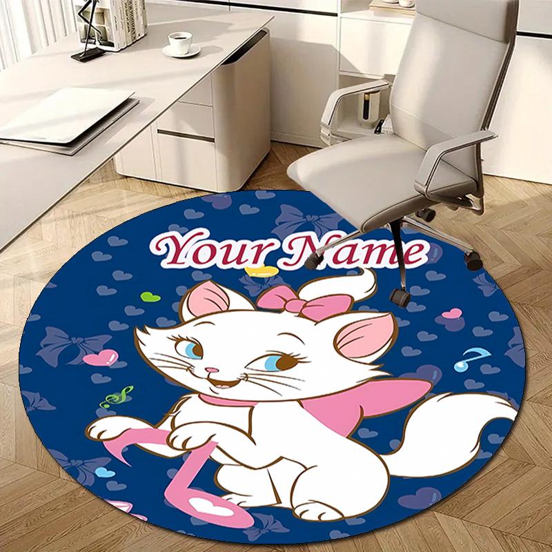 Personalized M-Marie Round Chair Office Rug - Perfect for Mat, Office Chair & More - Ideal Gift for Birthdays and Holidays