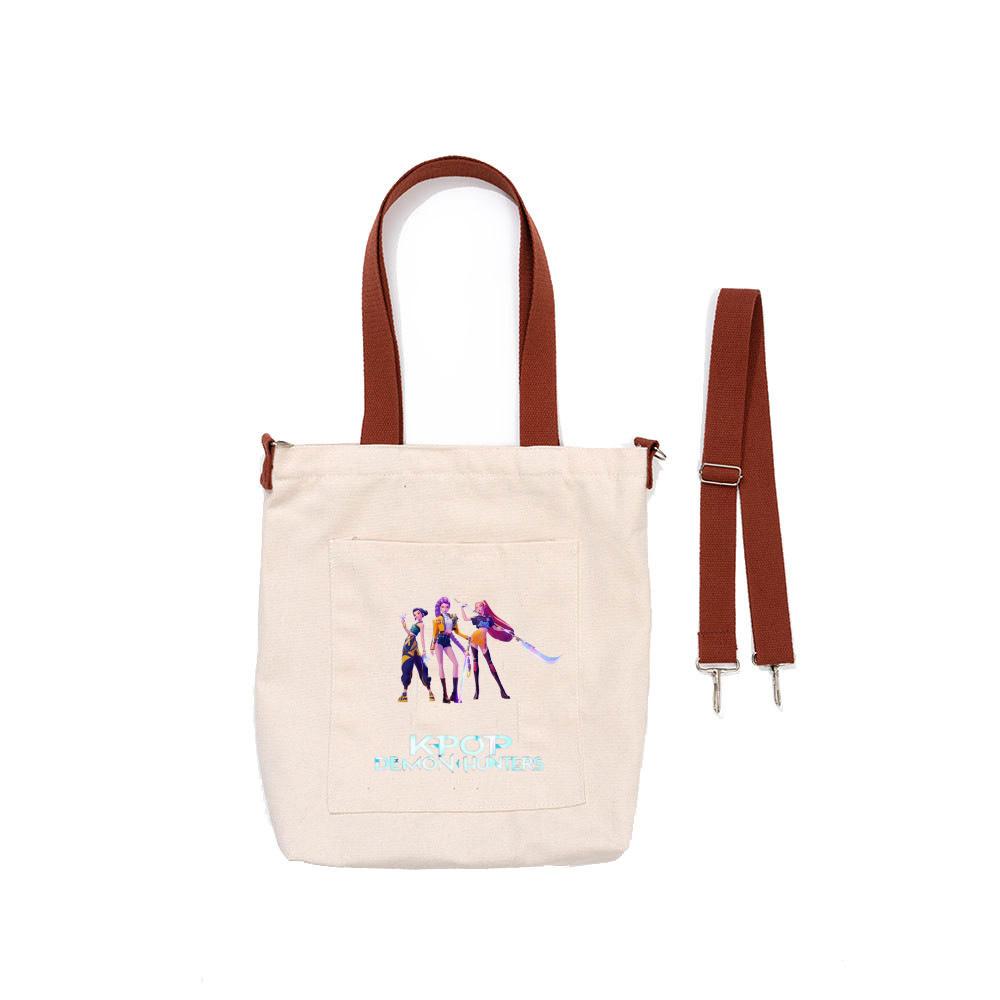 Холщовая сумка Kpop Demon Hunters, наплечная сумка, мультяшная сумочка, многоцелевая сумка через плечо KTY