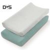 2 Pcs Baby Diaper Changing Pad Cover Soft Cotton Hygienic Protection Machine Washable Inflant Diaper Changing Table Cover