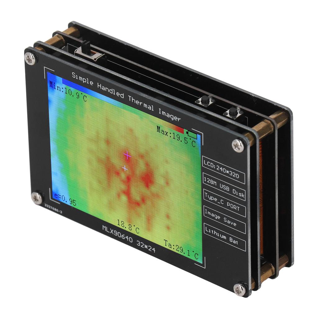 2,8-дюймовый ЖК-цифровой тепловизор с аккумулятором Многофункциональная тепловизионная камера Определение температуры