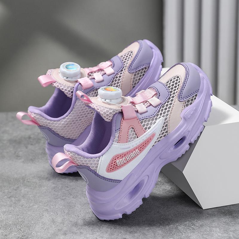 Детская мода Four Seasons Дышащая повседневная обувь для детей Бег Спорт Студенты Девочки Трендовые удобные кроссовки для спортзала