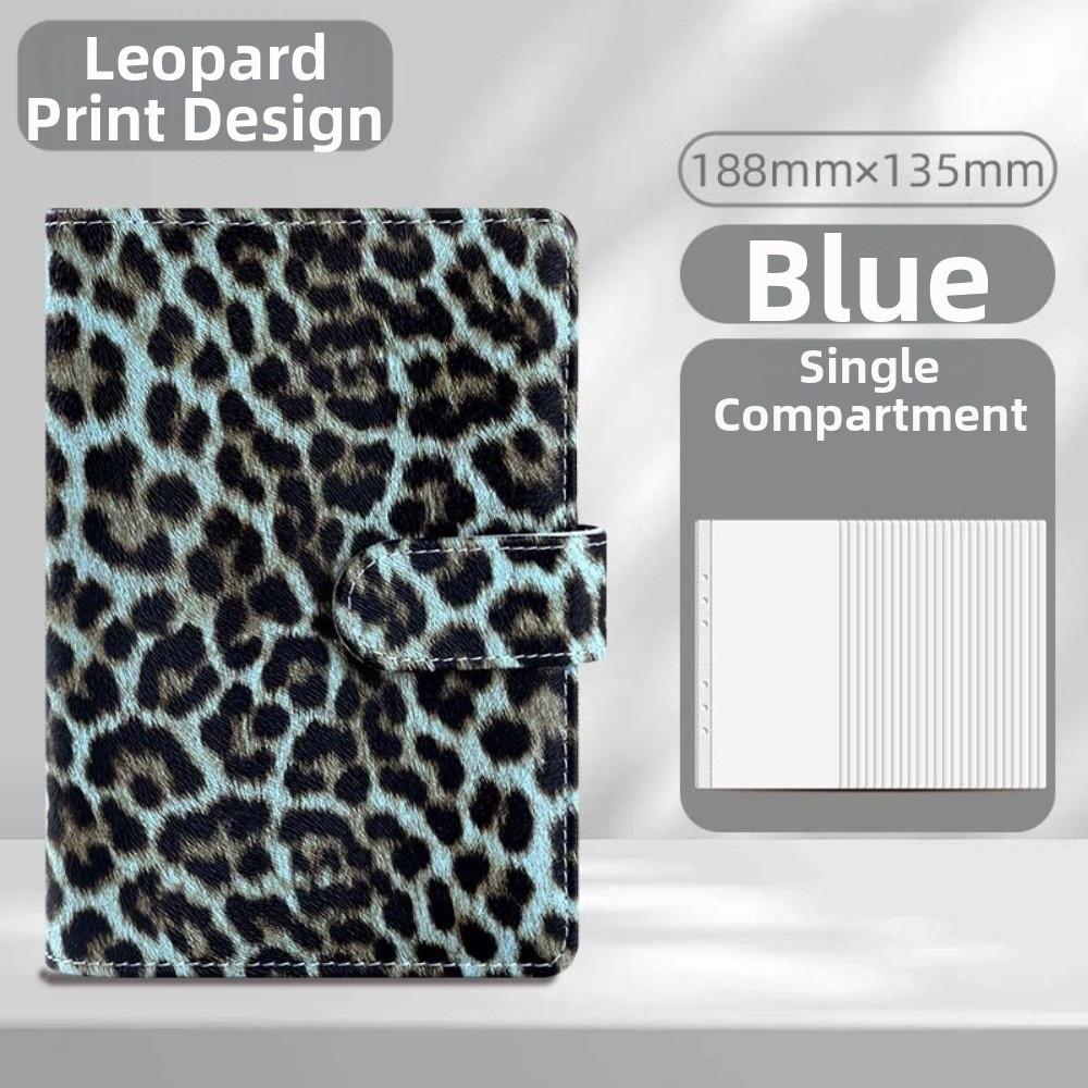 Faux Leather A6 Money Saving Binder Marbling/Leopard Print Envelope Savings Challenge Save Money