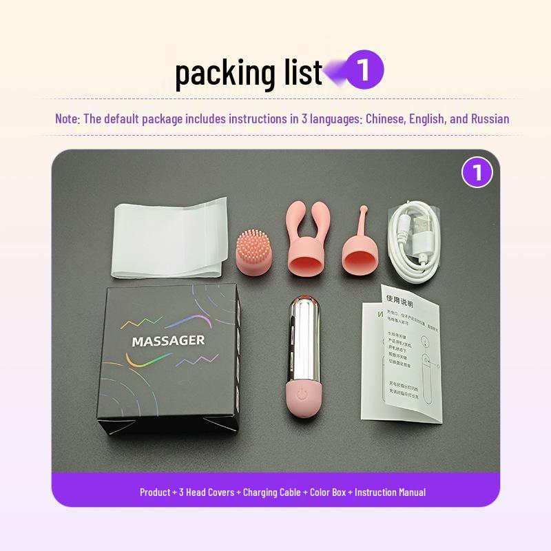 Electroplated Mini Vibrator: Silicone Head, Multiple Styles, Silver Bullet Egg