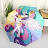 1pc Unicorn Fantasy [Automatic Folding Umbrella] Durable Iron Frame & Rod, Portable Folding, All Seasons, Home Travel Outdoor, Makes a Great Holiday G