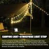 Christmas 10M Portable Camping String Light with Hook Outdoor Waterproof USB C Rechargeable LED Fairy Light Halloween New Year