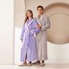 Shawl Collar Robes for Men Full Length Fleece Plush Bathrobes Soft Spa House Coat with Pockets Fluffy Spa Robes Unisex Winter Cozy Warm Spa Long Robe