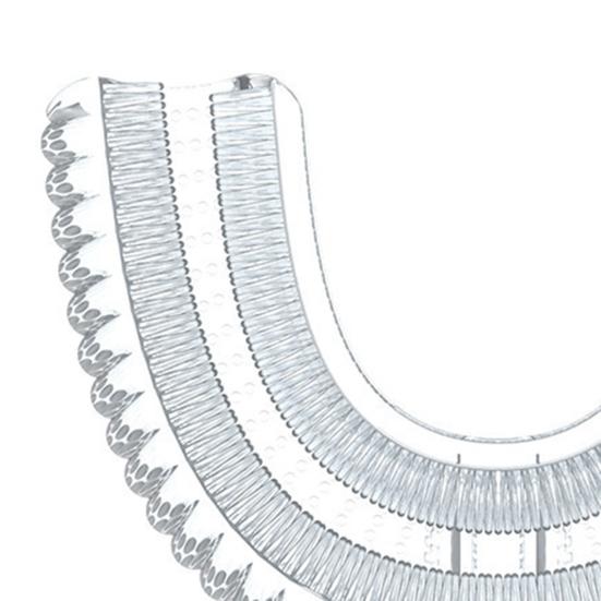 Головка зубной щетки U-образной формы, глубоко очищающая силиконовая мягкая электрическая зубная щетка на 360 градусов для детей