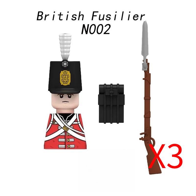 MOC Средневековый Военный Наполеоновские Войны Строительные Блоки Британская Французская Армия Пехота Кавалерия Фигурка Солдата Кирпичный Конструктор