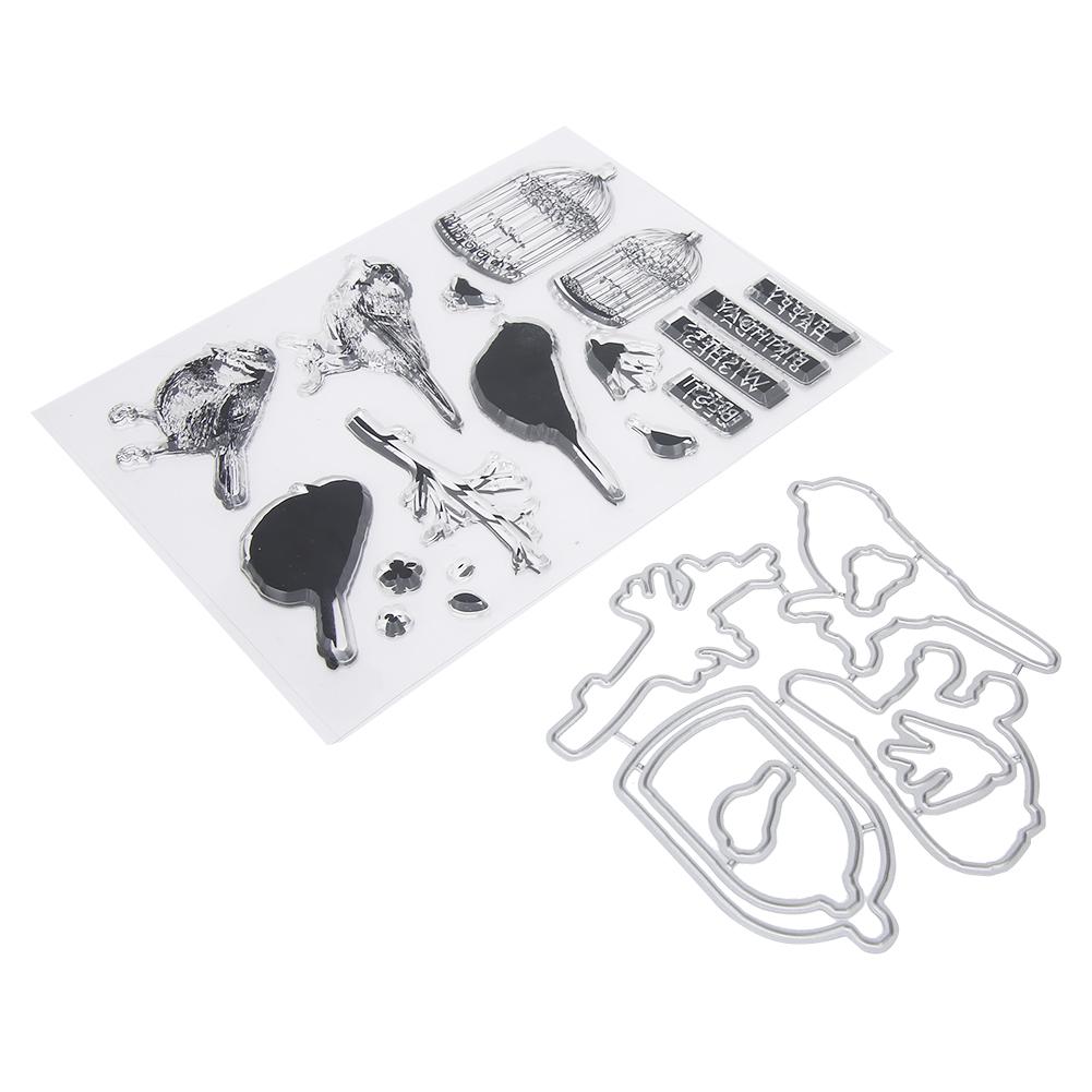 Силиконовый прозрачный штамп для ручного счета, готовый штамп для альбома, птичья клетка, фотоальбом Decora