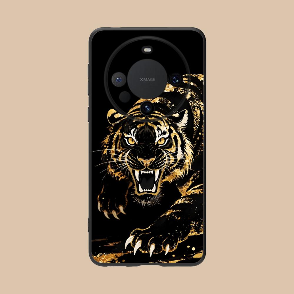 Tiger Neon Mobile Cell Phone Case for Huawei Mate 60 50 40 30 20 10 Pro Plus Lite E 5G Colorful Printing Cover Pretty Cellphones