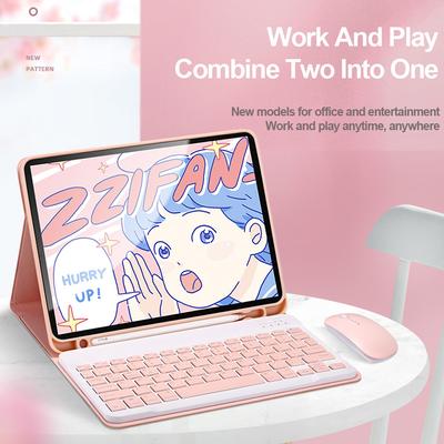 Чехол-клавиатура Bluetooth для iPad 10 2024 Pro 11 Air 6 Премиум кожаный чехол с беспроводной печатью