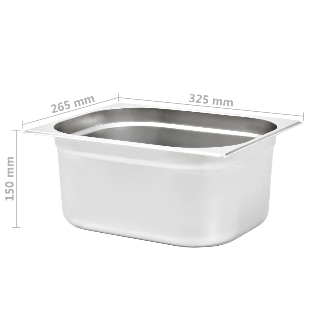 Gastronorm Container 2 pcs. GN 1 2 150 mm Stainless Steel