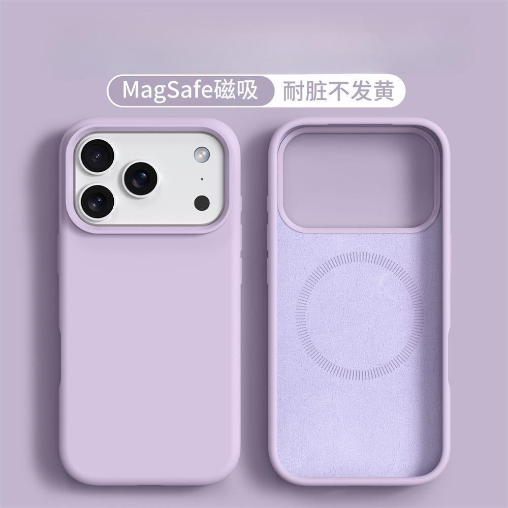 Магнитный чехол из жидкого силикона для MagSafe для iPhone 17 16 Pro Max 17 Ari, однотонный, защита кожи, мягкая задняя крышка