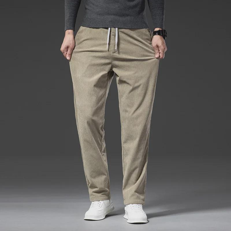 Мужские вельветовые брюки прямого кроя большого размера — прочные, универсальные, удобные для весны и осени