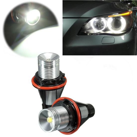 2 шт., 10 Вт, ангельские глазки, белые светодиодные лампы Halo для BMW E39 E53