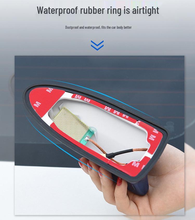 Second-Generation Shark Fin Car Radio Antenna with Signal Enhancement and Decorative Tail Wing