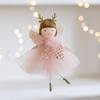 Creative Pink White Christmas Hanging Decorations Embellishment Party Supplies Xmas Tree Ornaments Gifts Toys Angel Girl Doll