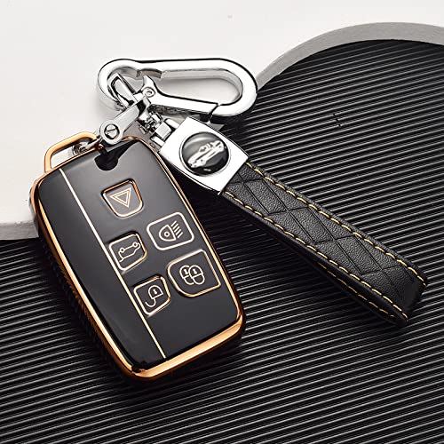 Чехол для смарт-ключа SANRILY, чехол для ключа Land Rover, совместим с Range Rover Evoque, Range Rover Sport, Range Rover Discovery, Evoque, Jaguar и Mo