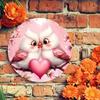 Charming Lovebirds & Heart Valentine's Day Wooden Sign - Perfect for Bedroom, Nursery Decor or Gift, 7.8x7.8 Inches