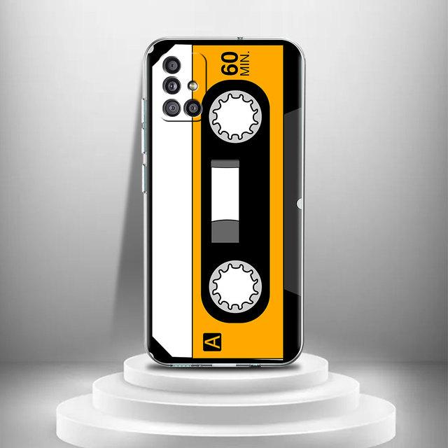 Vintage Camera Cassette Transparent Case For Samsung Galaxy A51 A71 A21s A31 A12 A32 5g A21 Eu A52 4g A41 A11 A22 Phone Cover