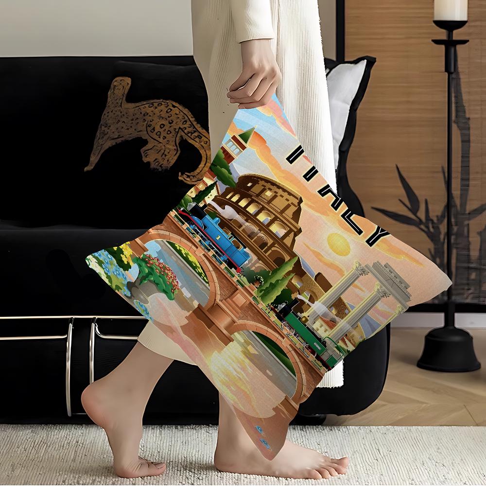 Ретро Городское Здание Америка Белый Дом Декоративный Эстетика Комнаты Чехол Домашний Декор Спальня Диван-Кровать Диван Подушка Чехол 45x45