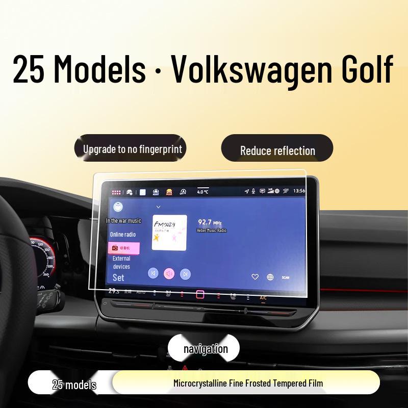 Volkswagen Golf Center Console Navigation Display Tempered Protective Film