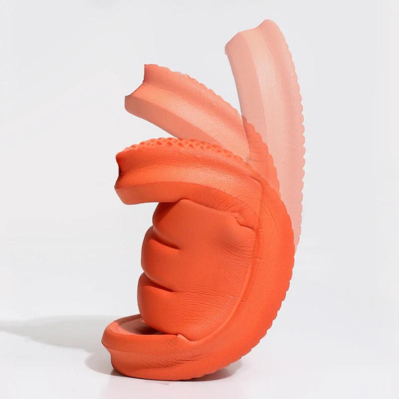 Модные женские шлепанцы на толстой платформе, облачные тапочки для дома, нескользящие тапочки для ванной, женские тапочки из ЭВА с мягкой подошвой, летние пляжные шлепанцы