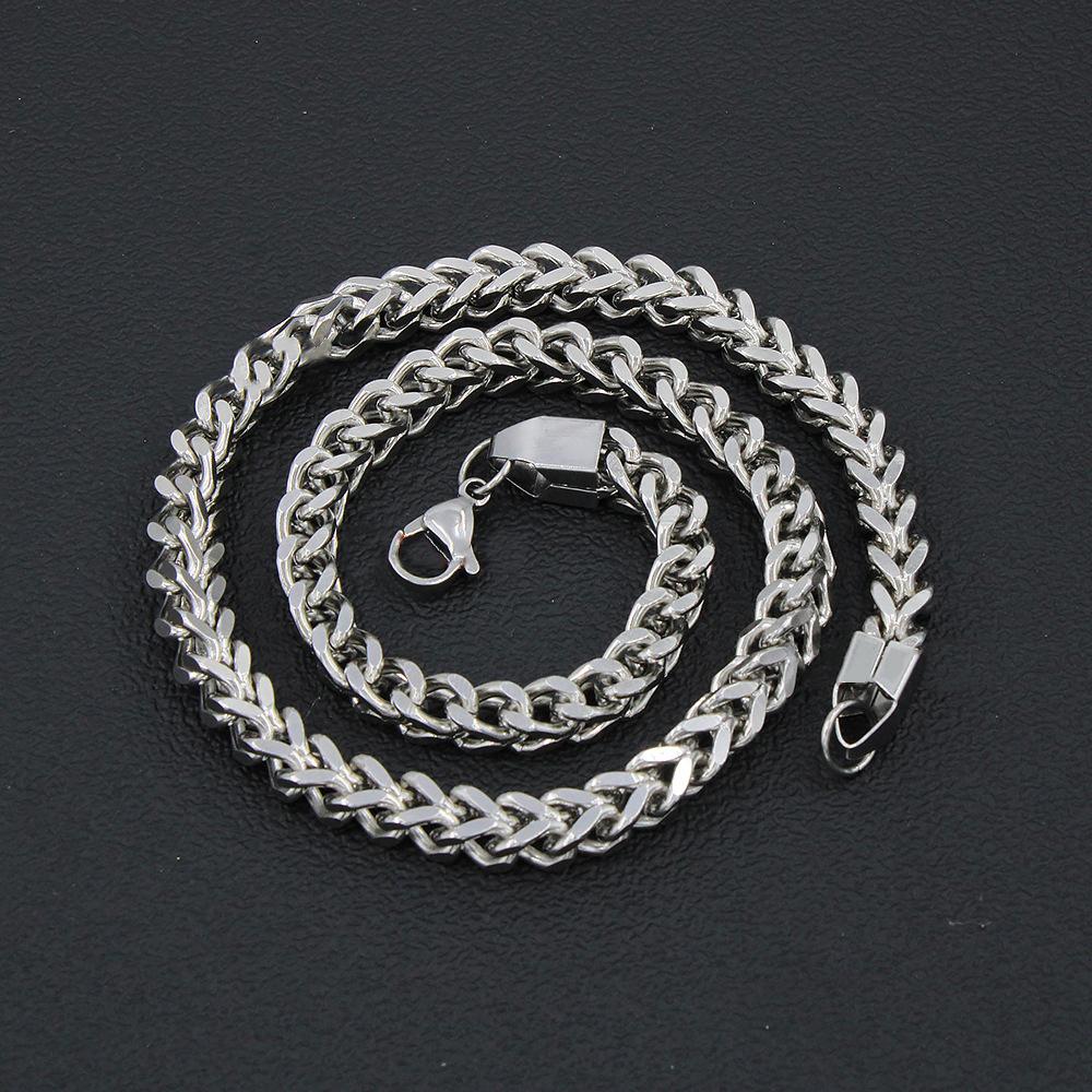 2mm-8mm Stainless Steel Keel Link Chain Necklace For Men Women Chain Necklace