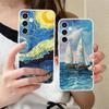 Чехол для телефона с абстрактной масляной живописью для Samsung Galaxy S25 S24 S23 S22 S21Plus FE Ultra Мягкий прозрачный ударопрочный чехол из ТПУ