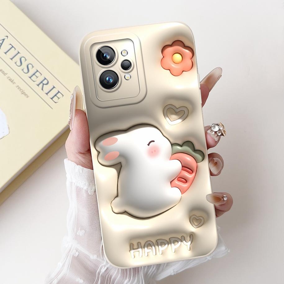 For Realme GT Neo 2 Case RMX3370 Silicone Cover Creative Panda Rabbit Shockproof Bumper For Realme GT2 Pro GT 2 RealmeGT2 Fundas