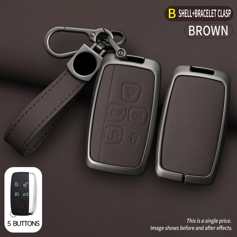 Zinc Alloy Leather Car Key Case Cover for Land Rover A9 Range Rover Sport Evoque Freelander 2 Discovery 3 4 5 EVOQUE Keychain