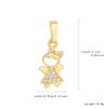 14K Gold Plated  Gift Brass Jewelry Hypoallergenic Cute Boy Girl Charms Pendant DIY Fashion Gift Zircon Accessories