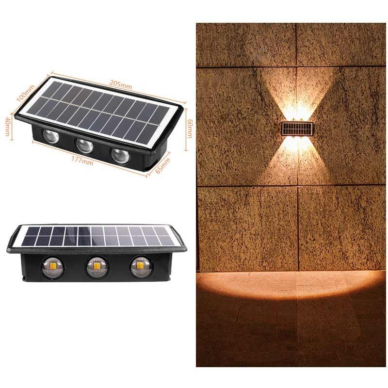 Солнечный настенный светильник, наружное украшение, сад, двор, домашний настенный светильник, водонепроницаемый светящийся вверх и вниз, уличный декоративный настенный светильник