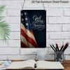 Плоский 2D Патриотический Металлический Знак "God Bless America", Алюминиевое Настенное Искусство 8×12 Дюймов, Винтажный Дизайн Американского Флага, Прочный Декор ко Дню Памяти
