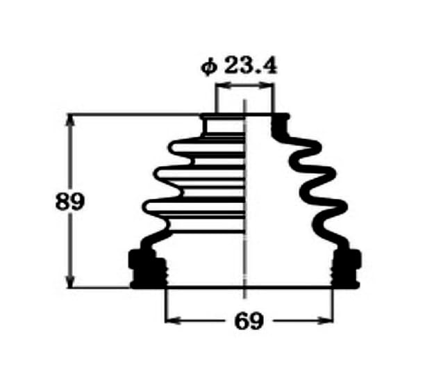 OHNO Резина (О, НЕТ) Пыльники привода колеса, неразрезного типа, совместимые с Nissan, оригинальный номер C9GDA-6N225 Wingroad FB-2213