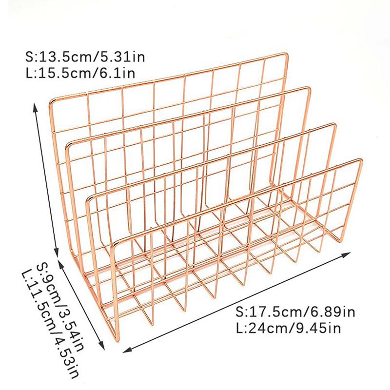 Ins Minimalist Iron Desktop Storage Rack Organizer Table Organizer Rack Document Book Rack Desk Multi Functional Storage Rack