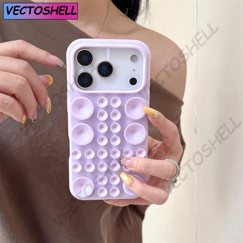 Новейший полноэкранный чехол из мягкого силикона на присоске для iPhone 17 16 15 14 Pro Max Air, конфетный цвет, глянцевая задняя крышка, в прозрачной коробке