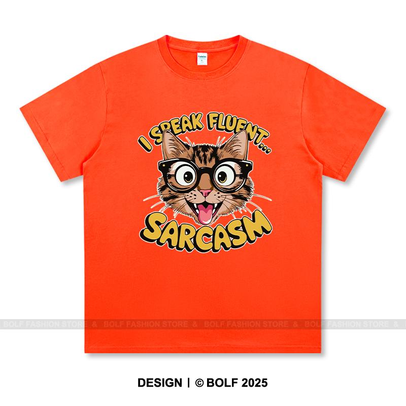 Women's I Speak Fluent Sarcasm Printed T-Shirt 100% Cotton Oversized Savage Graphic Tees for Men Summer Tops Snarky Streetwear