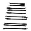 10pcs Metal Chassis Anti Rust Replacement Pull Rod Fit for Axial SCX10 II RC Crawler Black