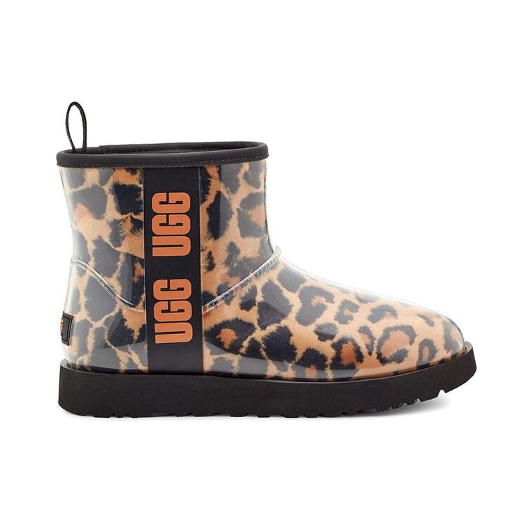 UGG Классические прозрачные мини-теплые прочные нескользящие повседневные короткие зимние ботинки женские ботинки Leopard 1122512-BTC