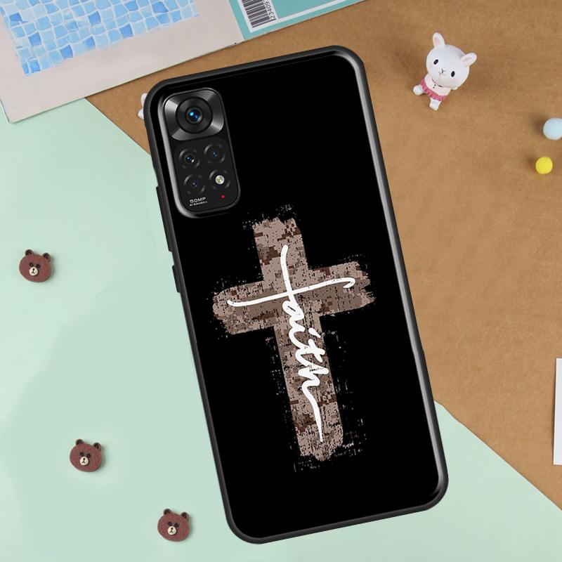 Христианский религиозный чехол для телефона с изображением Иисуса для Xiaomi Redmi Note 12 8 9 10 11 Pro 8T 9S 10S 11S 12S 10A 9C 10C 12C