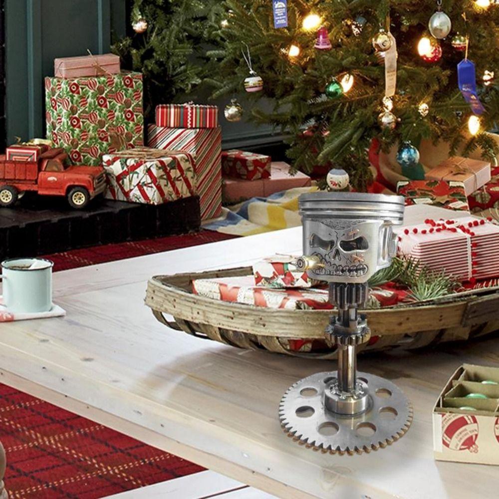 Halloween Party Realistic Skeleton Figurine Statue Carving Piston Skull Face Skull Man Head