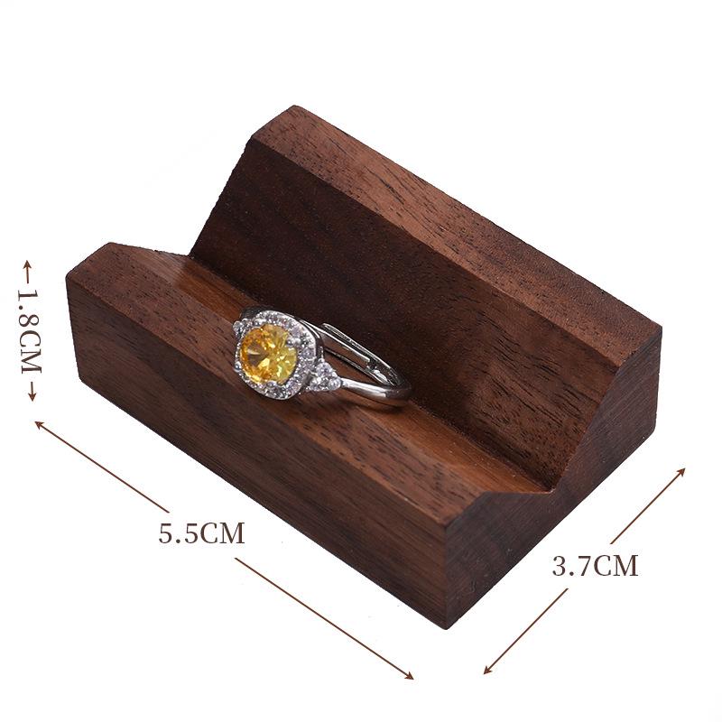 Walnut Jewelry Display Stand Set: Ring Tray & Necklace Mannequin