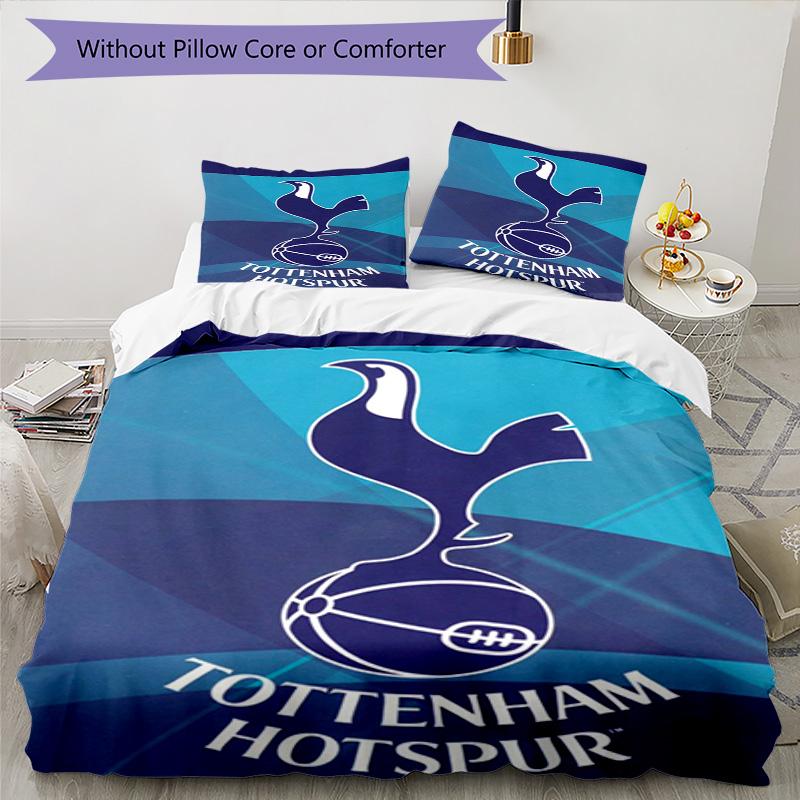 Tottenham Hotspur F.C Design Printed Pattern Duvet Cover Set – includes 1 duvet cover and 2 matching pillowcases Bedroom decor Christmas gifts