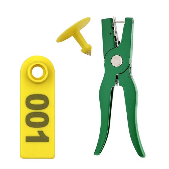 Бирки для ушей овец 001-100 Номерные бирки Бирки для сельскохозяйственных животных Аппликатор для ушных бирок для коров коз овец свиней сельскохозяйственных животных