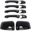 Sportuli Carbon Fiber Mirror Covers +Door Handle Covers Replacement For 2011- Jeep Grand Cherokee And Dodge Durango