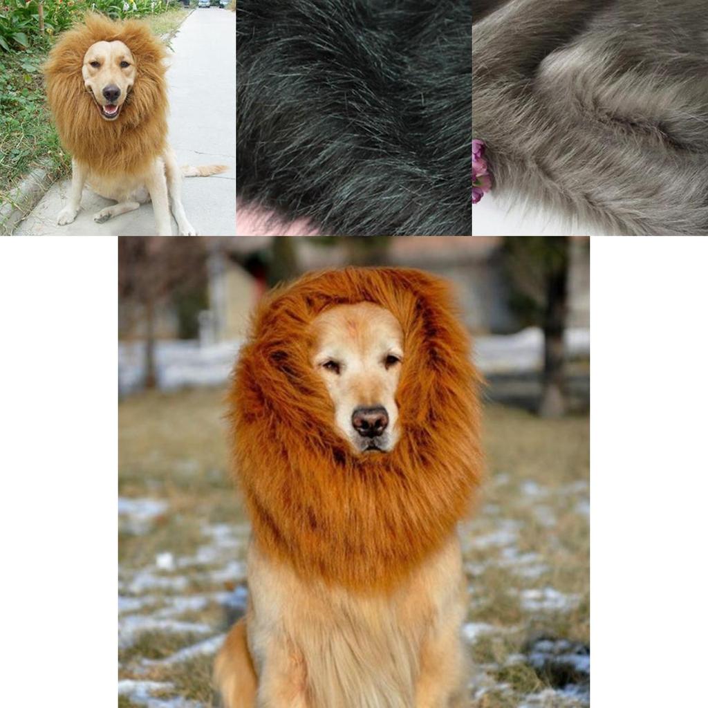 Костюм для питомца "Король джунглей", Львиная шляпа с искусственным мехом для маленьких собак