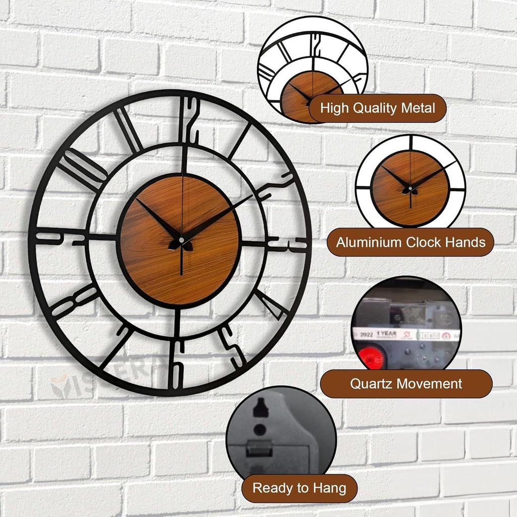 Дизайнерские металлические настенные часы для гостиной | Новейшие антикварные стильные необычные декоративные настенные часы большого размера для спальни,