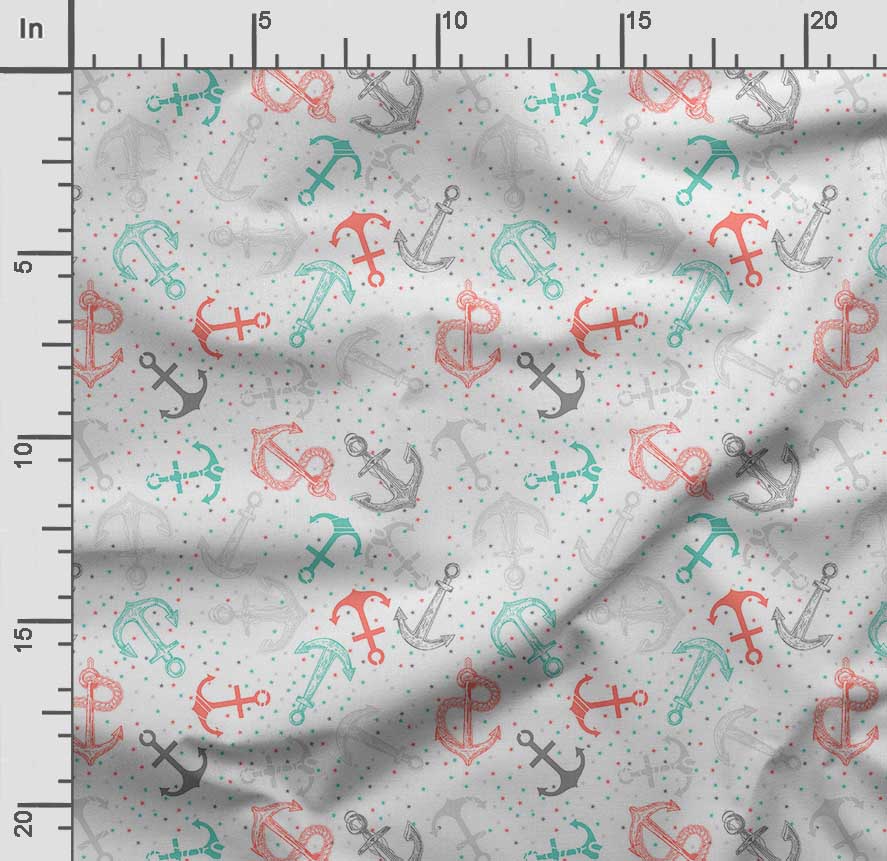Soimoi Принт морских ракушек, хлопковый батист, ткань для квилтинга, продаваемая во дворе, хлопчатобумажная ткань средней плотности шириной 42 дюйма,